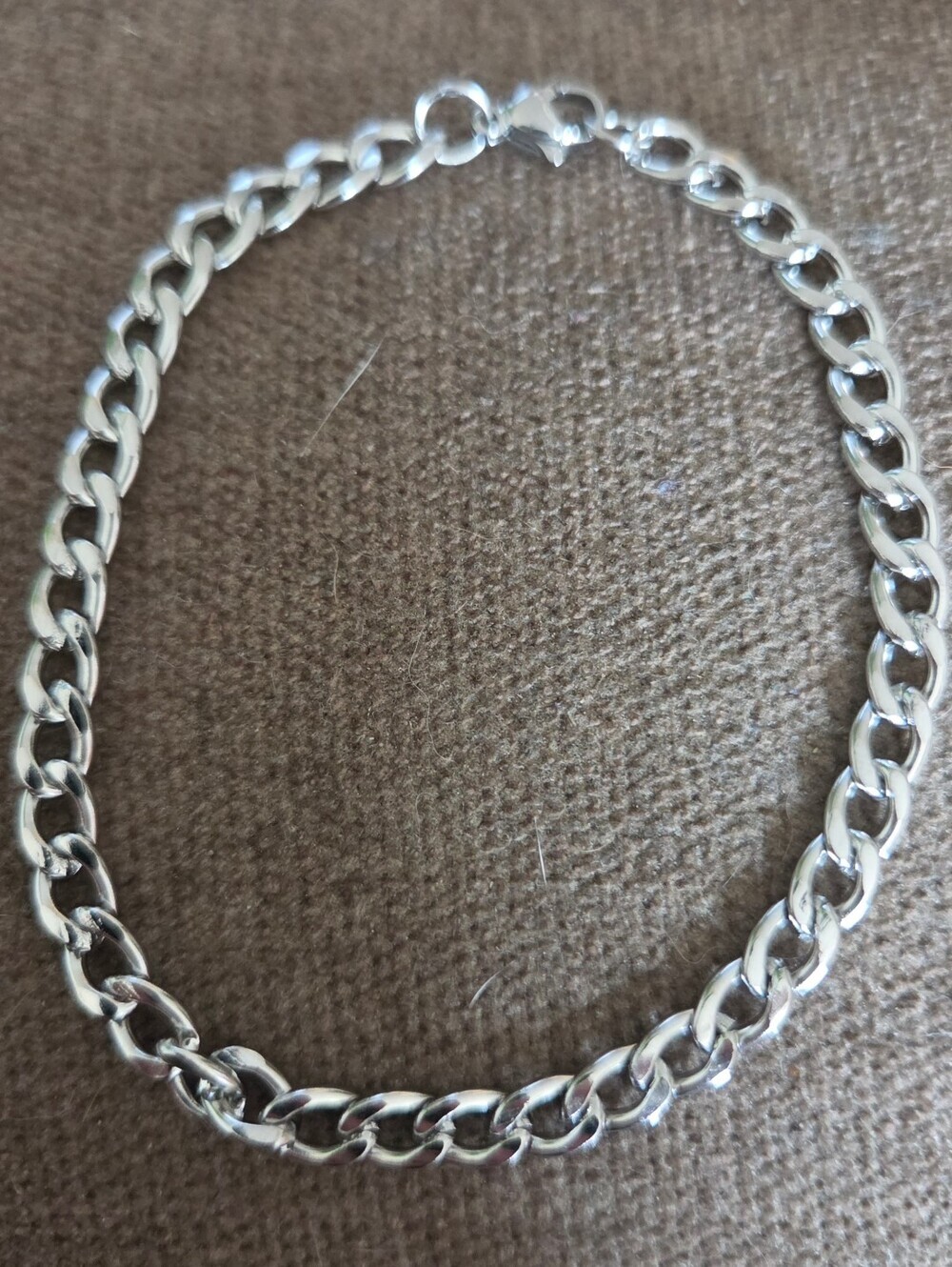 Unisex Stainless Steel Silver Bracelet 8.5" Durable Everyday Jewelry